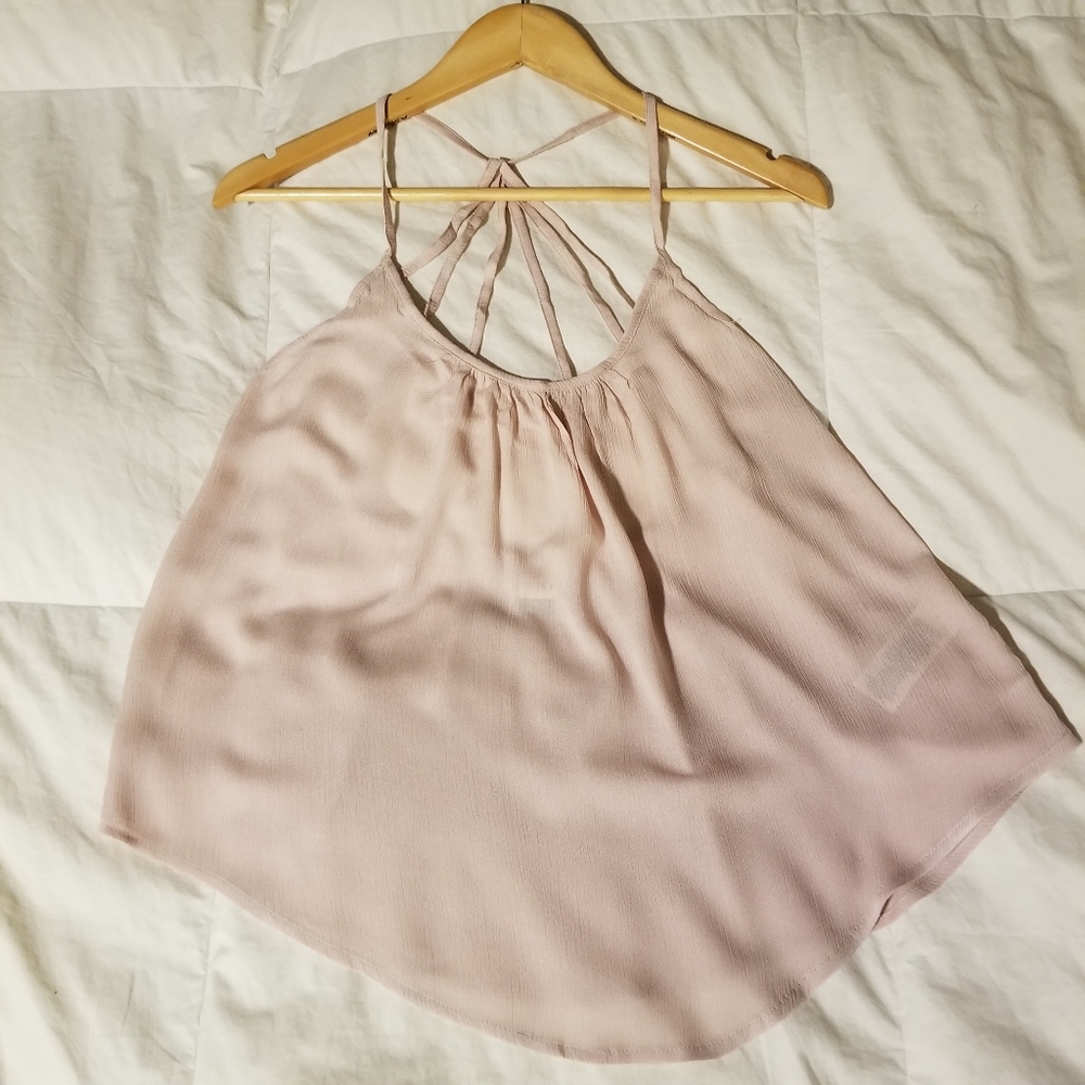 Roxy Blush Pink Strappy Tank Sz S NWT